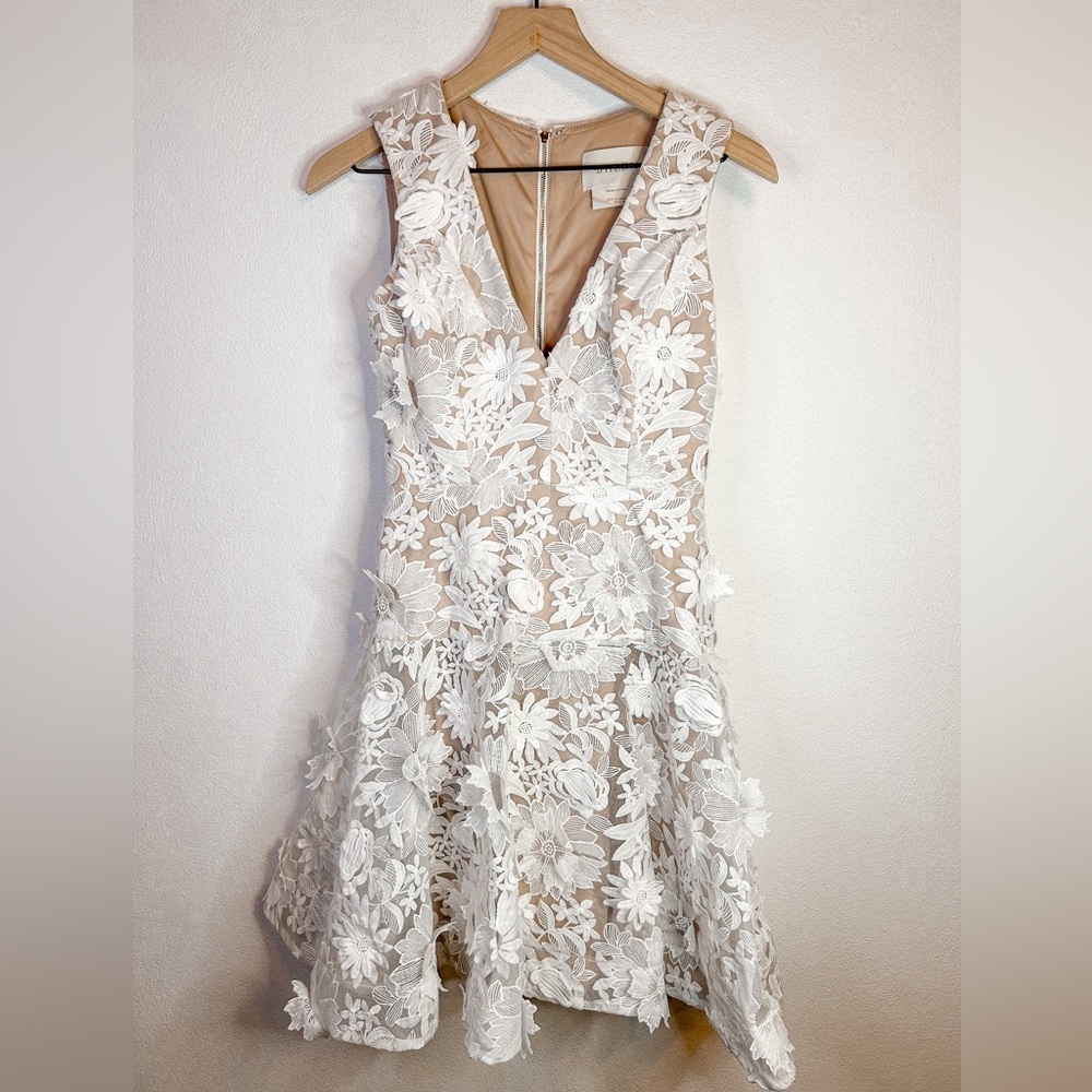 BHLDN Anthropologie Melbourne Floral Appliqués Dress 0